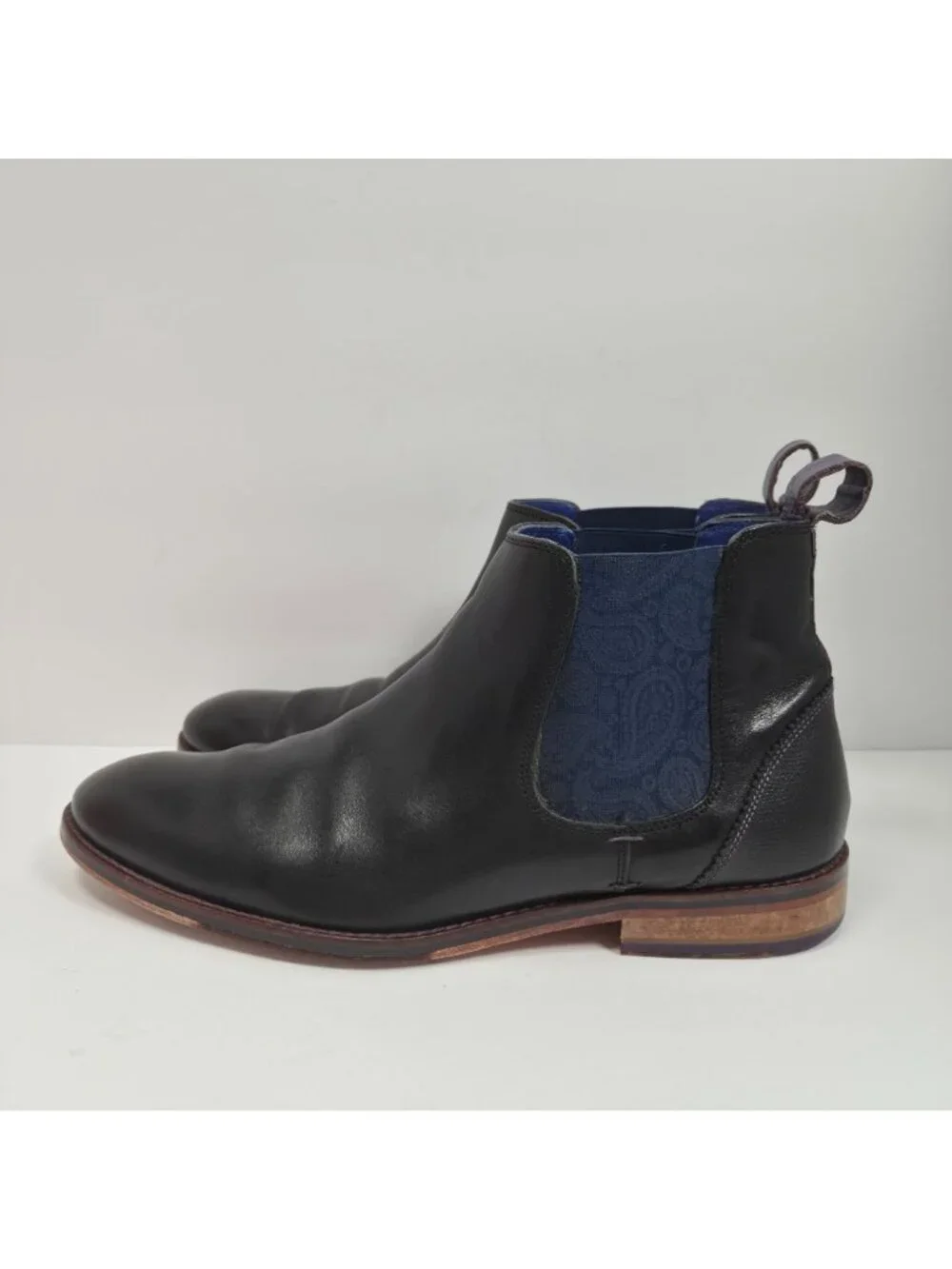 Ted Baker London Camroon2 Men's Black Leather Chelsea Boots US Size 9.5